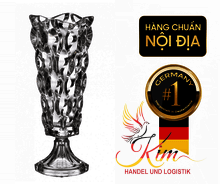 Lọ hoa chân đế Bohemia Samba trắng Treasury 40cm