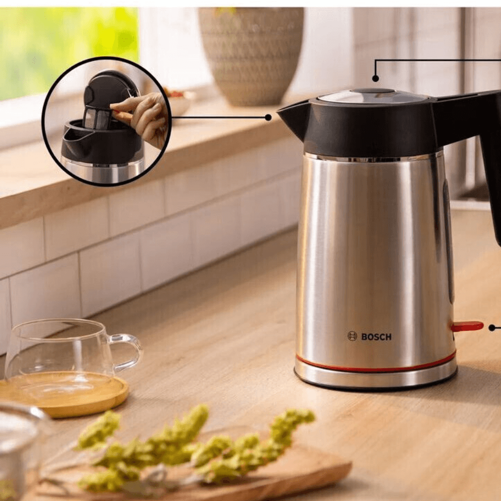 Ấm siêu tốc Bosch TWK6M480 màu inox