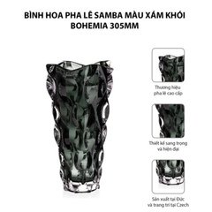 Chia sẻ    Bình hoa pha lê Bohemia Samba 30.5cm màu xanh rêu