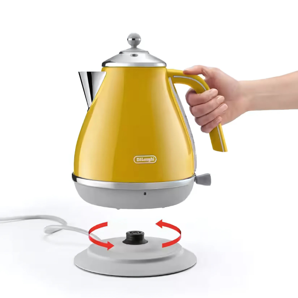 Ấm siêu tốc De'Longhi Icona Capitals 1,7L màu vàng