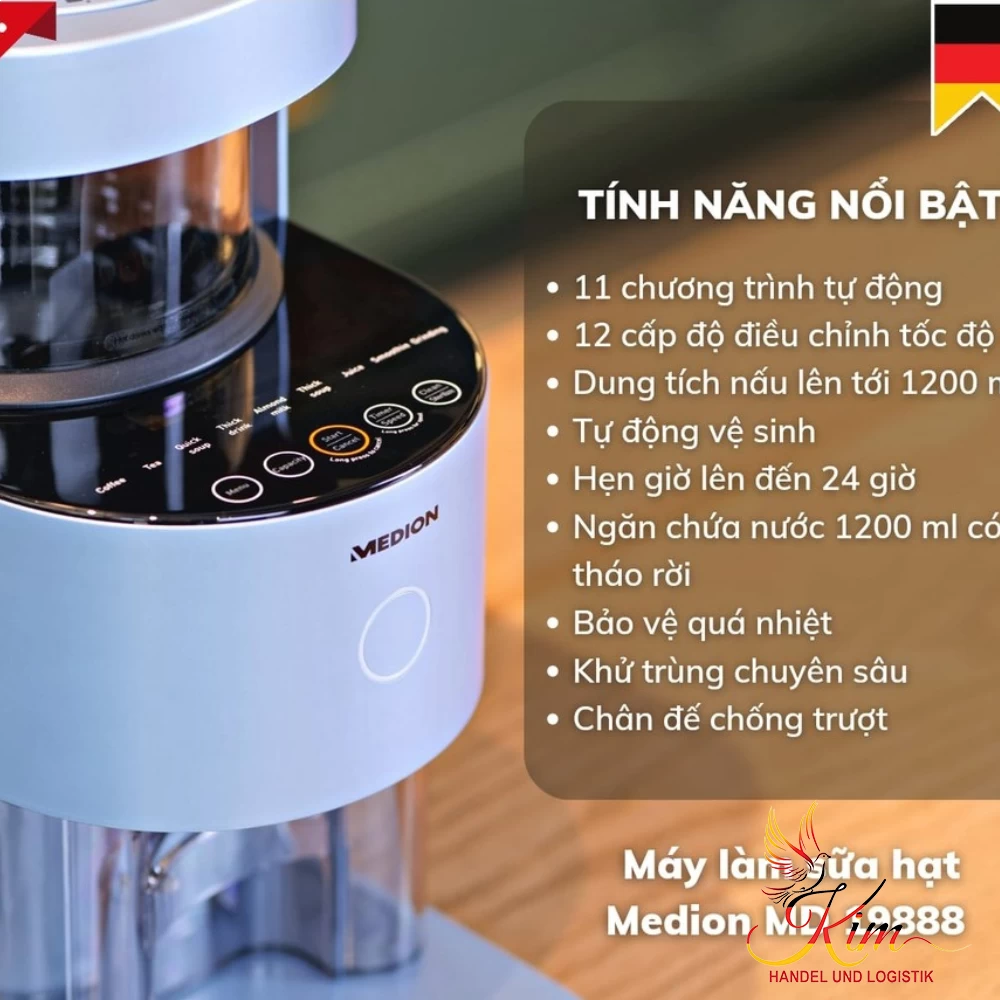 Máy làm sữa hạt Medion MD19888 nội địa Đức