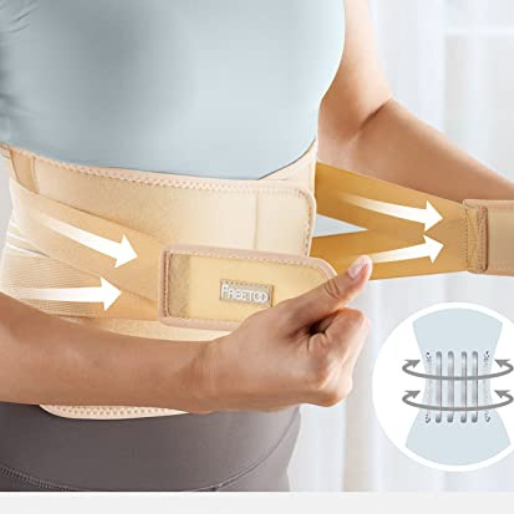 Đai hỗ trợ cột sống Freetoo (size S M L) màu kem