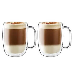Set 2 cốc ZWILLING Sorrento Plus Latte-Macchiato 450 ml có quai cầm