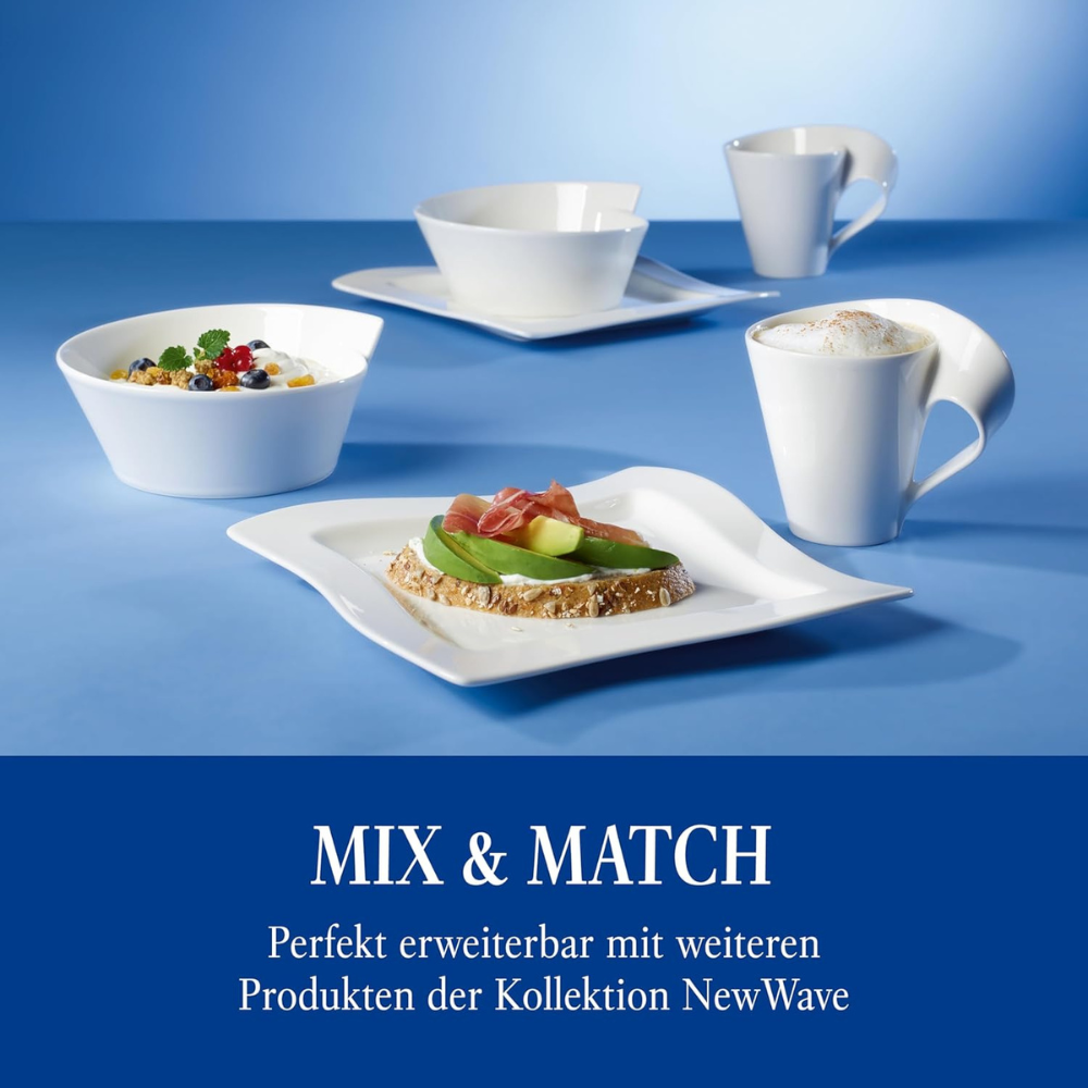 Set uống trà hoặc cafe 6 món Villeroy-Boch gồm 2 cốc, 2 thìa, 2 đĩa có hộp làm quà