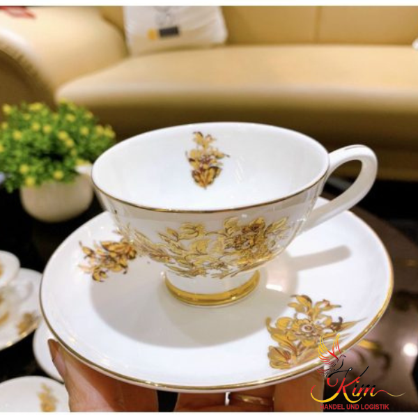 Bộ trà sứ hoa cúc vàng Imperial London nội địa Đức