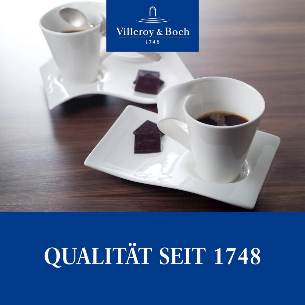 Set uống trà hoặc cafe 6 món Villeroy-Boch gồm 2 cốc, 2 thìa, 2 đĩa có hộp làm quà