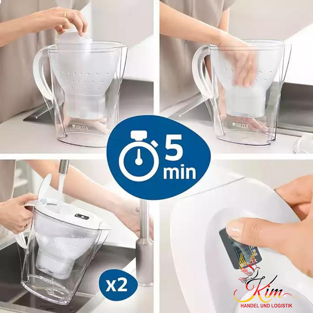 Bình lọc nước BRITA Marella Memo white 2,4L kèm lõi lọc
