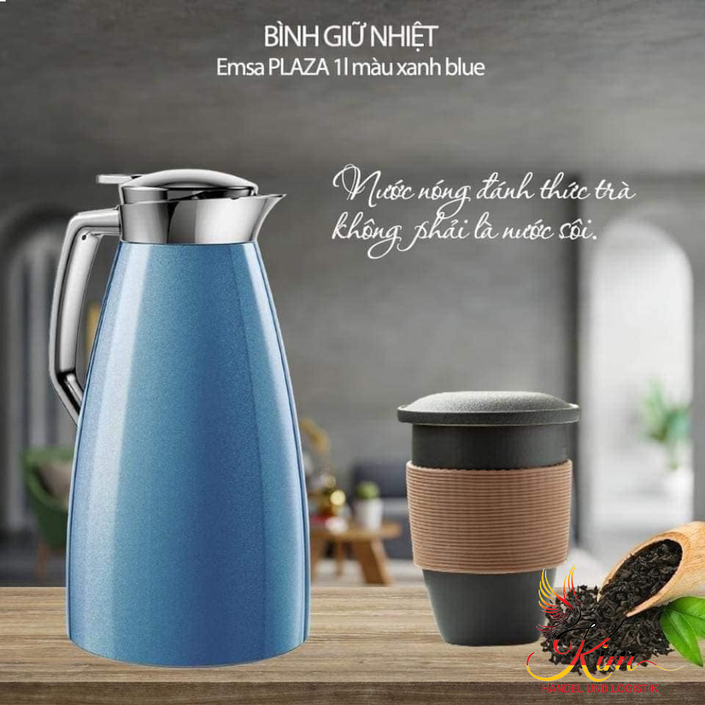 Bình Giữ Nhiệt Emsa Plaza F4140400 màu xanh nội địa Đức