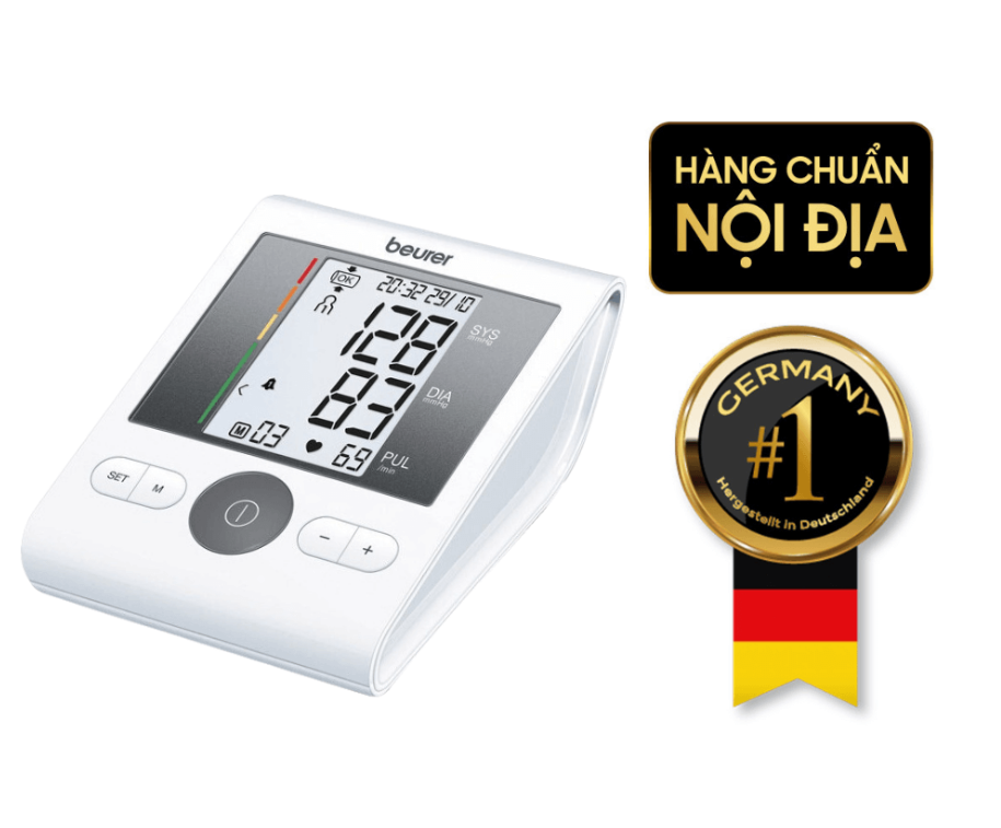 Máy đo huyết áp bắp tay có Adapter BEURER BM28 màu trắng